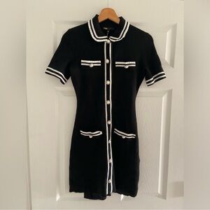 Maje pearl collared button down dress